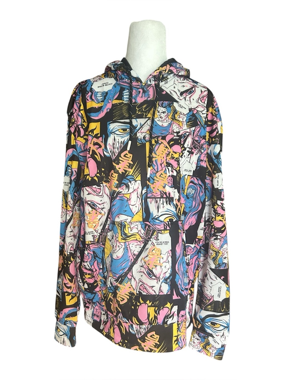 NWT Fresh Prints of Tokyo Anime Comic Graphic Hoodie Pullover Drill Clothing S